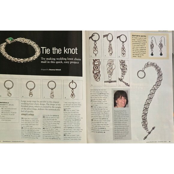 Bead And Button Magazine December 2007 Stitch A Dazzling Crystal Necklace - Picture 15 of 16